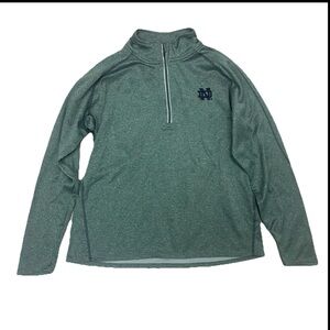 Notre Dame Fighting Irish KA Women's Green Pullover Navy Logo Large Sweater